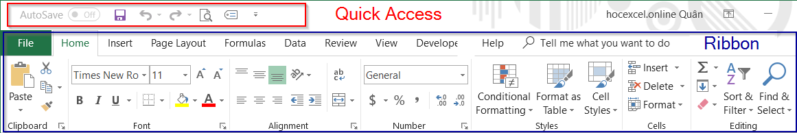 Mô tả về thanh công cụ Excel Mô tả về thanh công cụ Excel