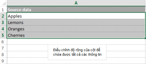 Gộp ô trong một cột Gộp ô trong một cột