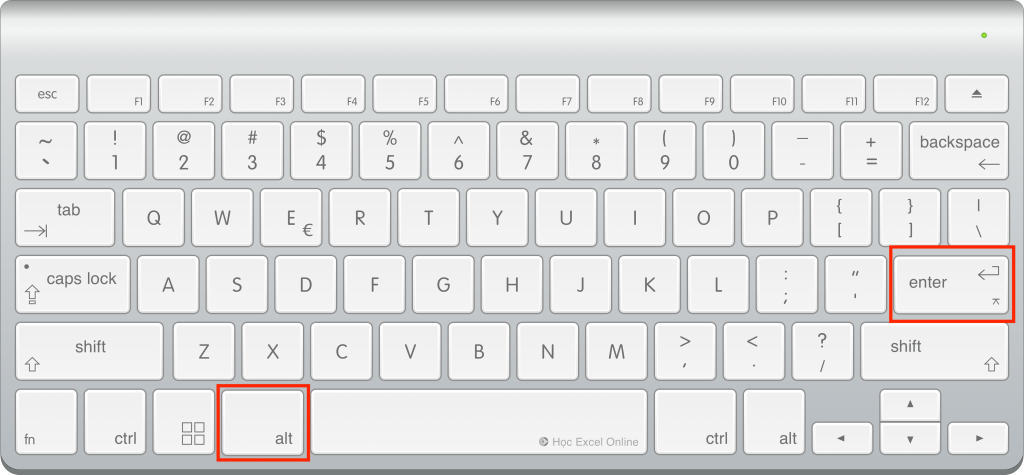 1 - cách xuống dòng trên máy tính trong excel 1 - cách xuống dòng trên máy tính trong excel