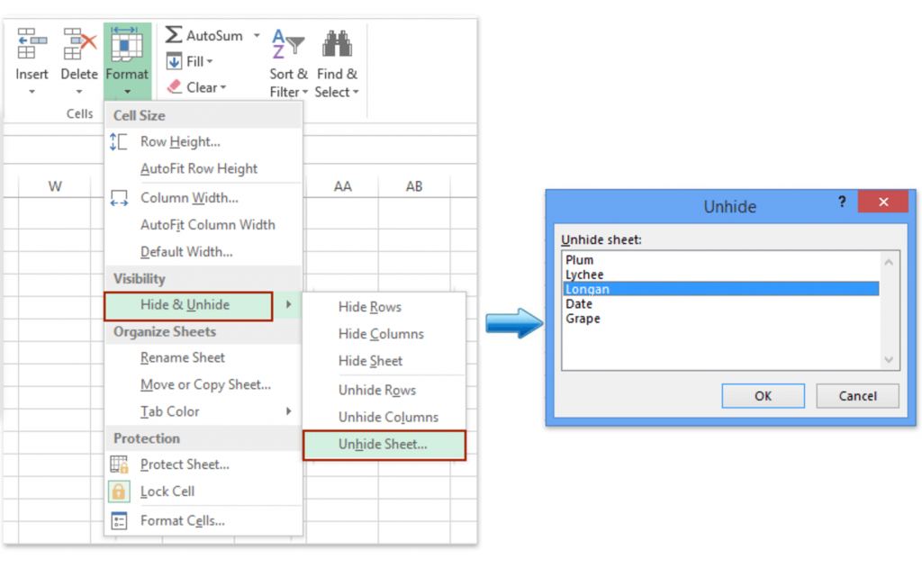 Ẩn hiện sheet tabs trong Excel an hien sheet trong workbook