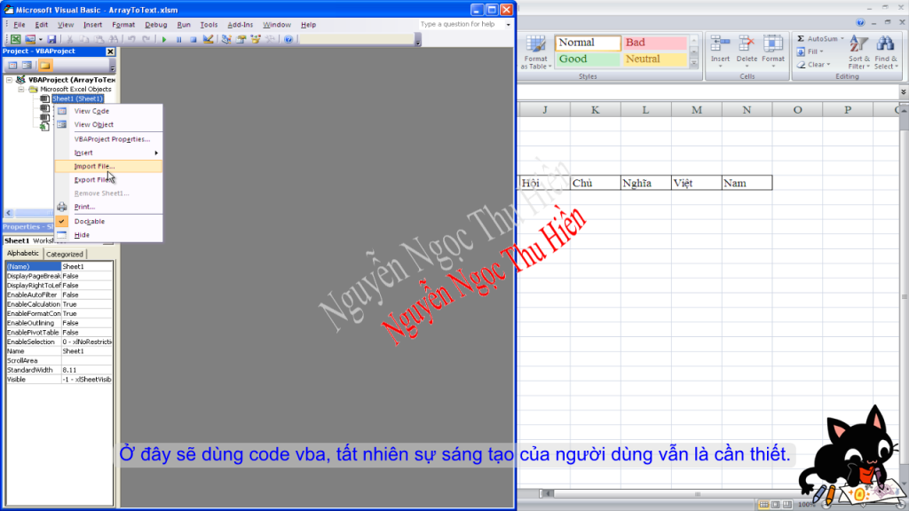 Nối chuỗi, Import file