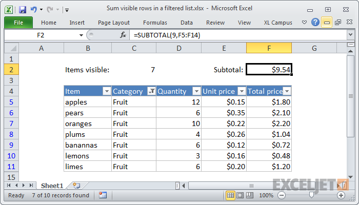 cach-tinh-tong-danh-sach-da-loc-trong-excel-1 Cách tính tổng danh sách đã lọc trong Excel 1