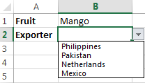 The dynamic cascading drop-down menu in Excel without any blank lines