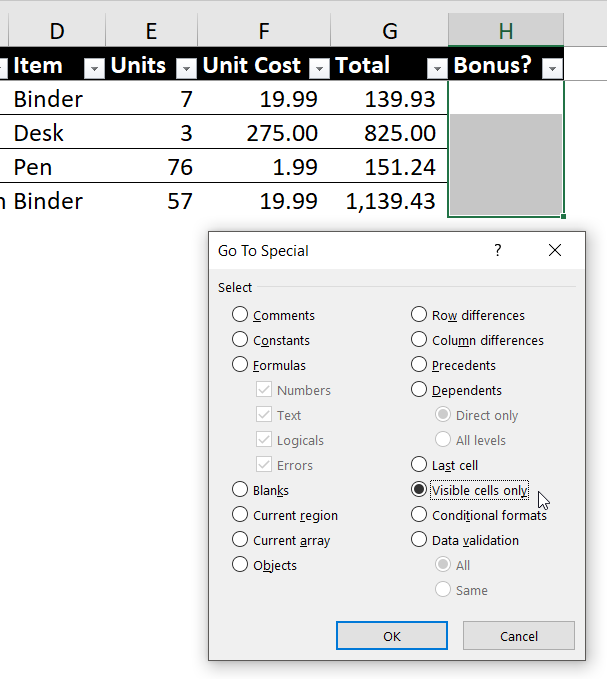 5-không copy dòng ẩn trong excel 5-không copy dòng ẩn trong excel