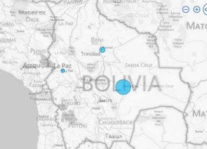 Cities on the map in Excel 2013