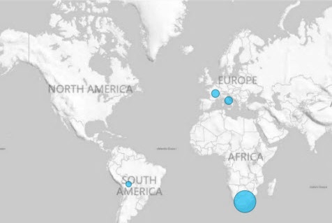 Countries from your Excel Sheet are on the map