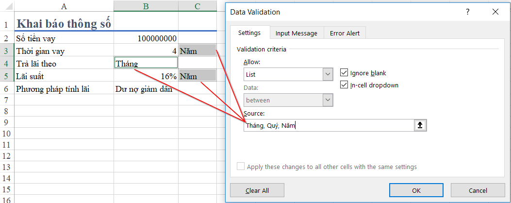 Cách tính lãi suất vay tiêu dùng trên excel 5 Cách tính lãi suất vay tiêu dùng trên excel 5