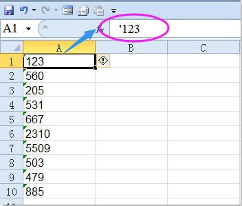 1 - cách loại bỏ dấu nháy trong Excel 1 - cách loại bỏ dấu nháy trong Excel