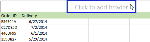 Click to add header hoặc Click to add Footer Place your mouse cursor to the field Click to add header