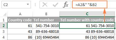 Toán tử nối văn bản Using the text concatenation operator in Excel formulas