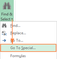 Click 'Go to Special' option.