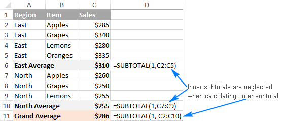 excel-subtotal-4 Excel SUBTOTAL 4