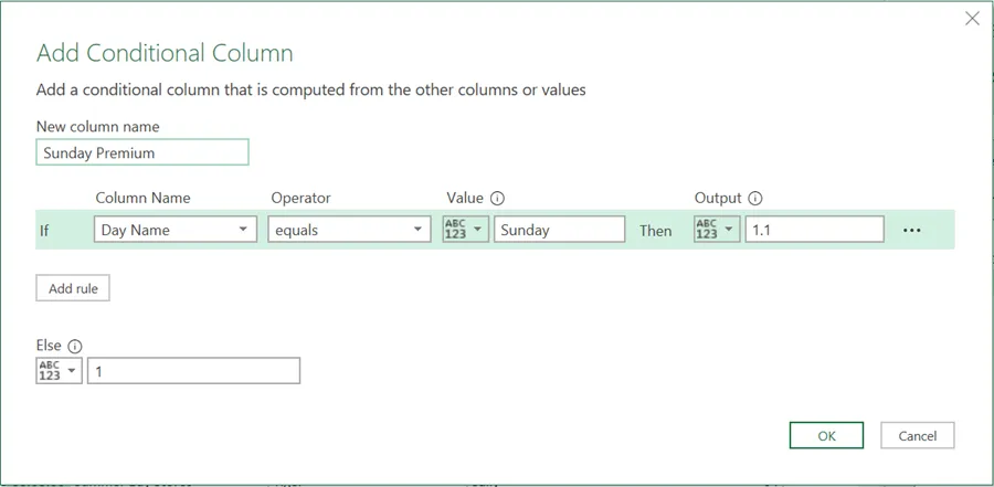 2- Câu lệnh If Power Query cho logic có điều kiện