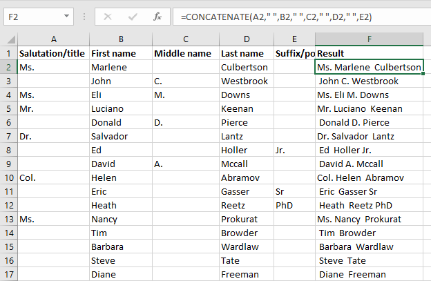 3- Kết nối văn bản trong Excel bằng hàm CONCAT và TEXTJOIN 3- Kết nối văn bản trong Excel bằng hàm CONCAT và TEXTJOIN