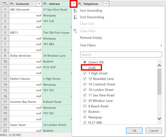 3- Power Query - Bỏ sao lưu dữ liệu trong một cột