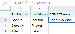 3-CONCATENATE trong Google Sheet: Kết hợp chuỗi 3-CONCATENATE trong Google Sheet: Kết hợp chuỗi
