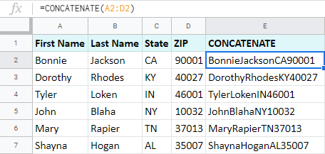 6-CONCATENATE trong Google Sheet: Kết hợp chuỗi 6-CONCATENATE trong Google Sheet: Kết hợp chuỗi