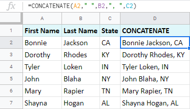 7-CONCATENATE trong Google Sheet: Kết hợp chuỗi 7-CONCATENATE trong Google Sheet: Kết hợp chuỗi