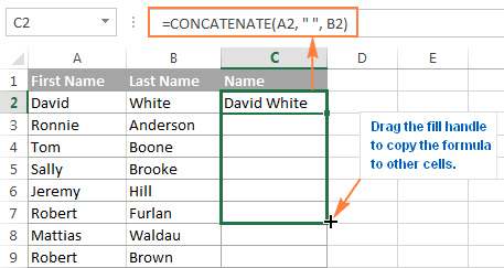 9-CONCATENATE trong Excel: Kết hợp chuỗi 9-CONCATENATE trong Excel: Kết hợp chuỗi