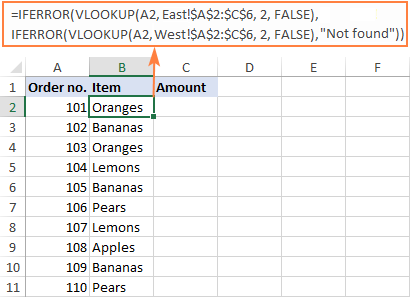VLOOKUP trên nhiều trang tính kết hợp với IFERROR Vlookup across multiple sheets with IFERROR