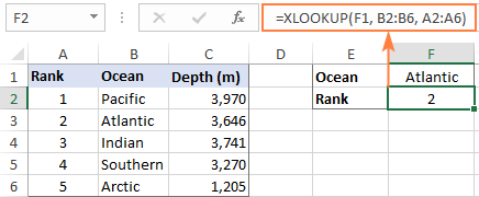 Xlookup tìm kiếm sang phía trái