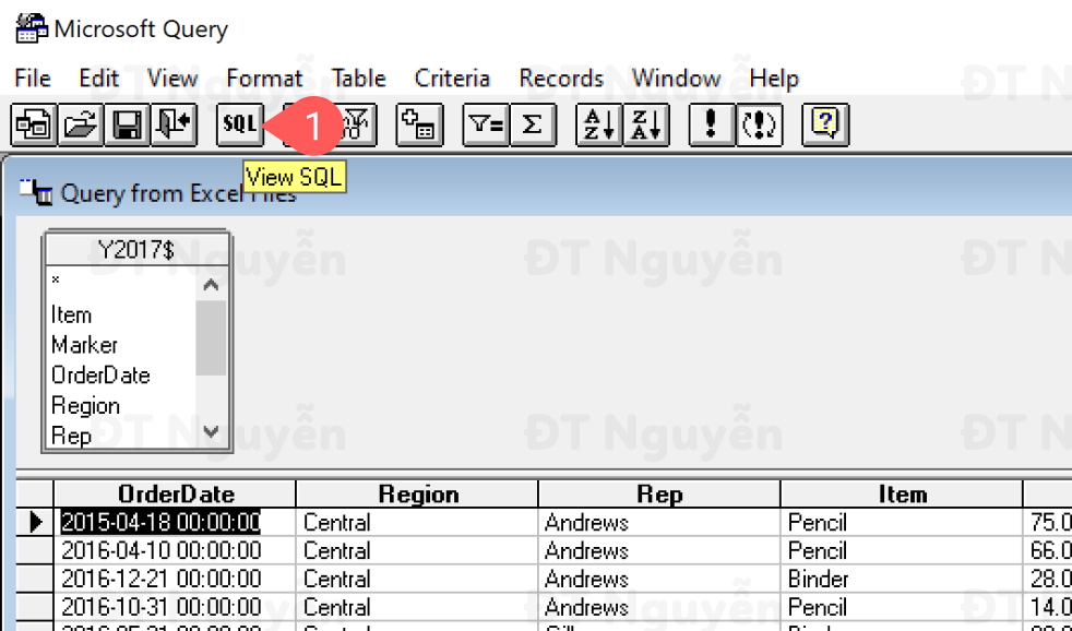 microsoft-query-sql-view Cách truy cập vào Microsoft Query trong Excel