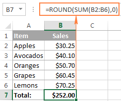 Công thức Excel với hàm lồng nhau An example of Excel formula with nested functions