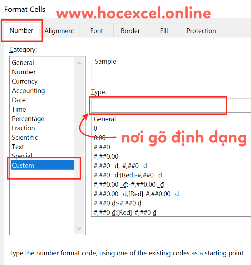 định dạng custom format trong excel định dạng custom format trong excel