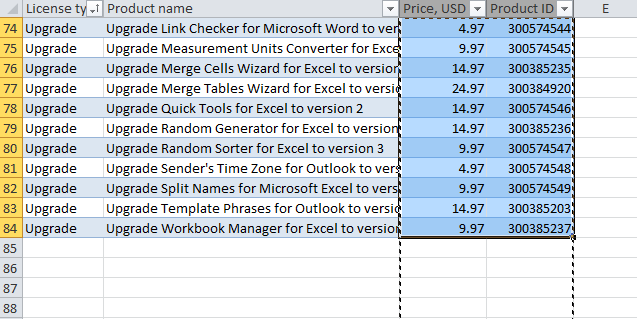 select-cells-with-data Selecting only cells with data rather than entire columns