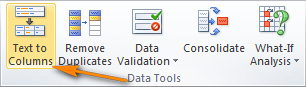 Run the Text To Columns wizard in Excel.