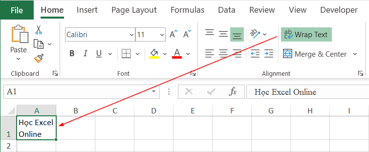 2 - cách xuống dòng trên máy tính trong excel 2 - cách xuống dòng trên máy tính trong excel