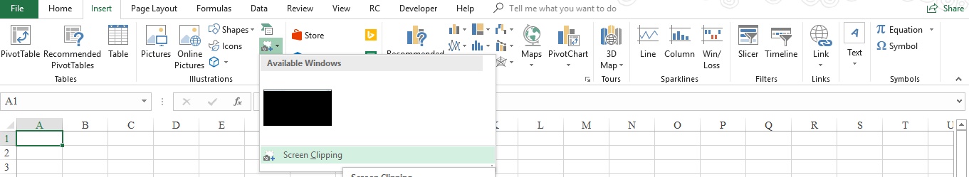 hướng dẫn các bạn chèn màn hình Desktop vào excel