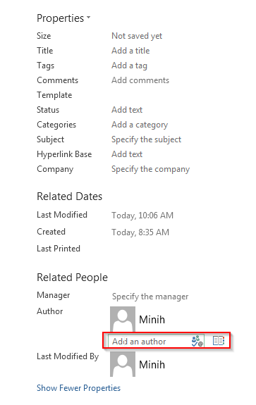 author excel