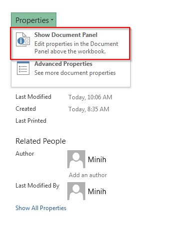 document panel