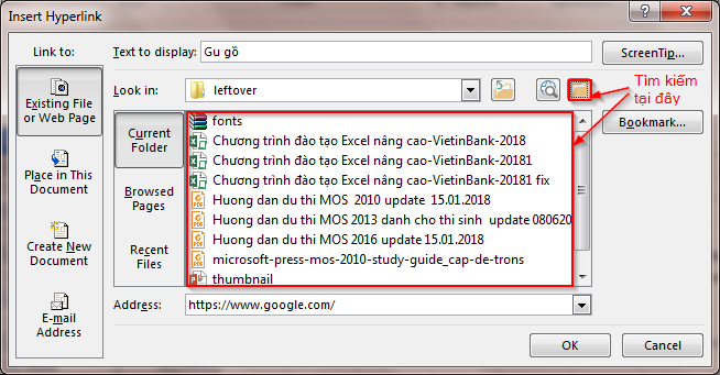 hyperlink file