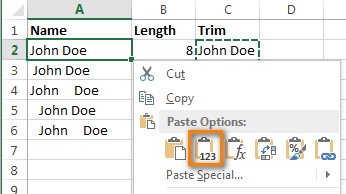 Replace the original column with the one that has the extra spaces removed