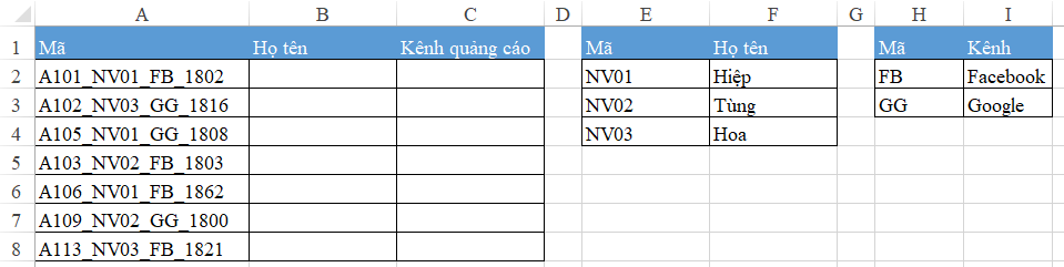 hàm vlookup kết hợp hàm mid